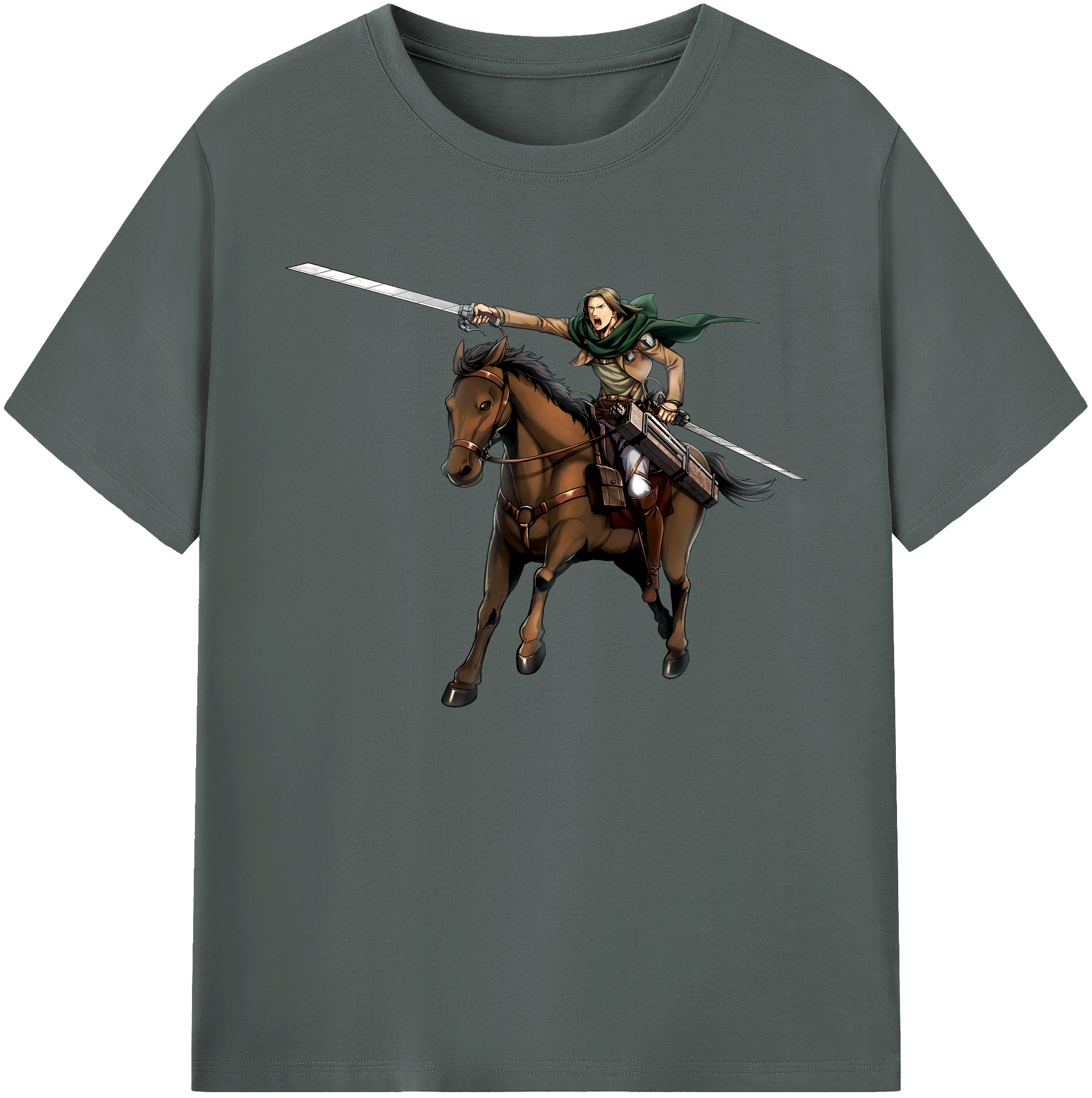 （画像用） 進撃の巨人 Attack on Titan 綿100％ メンズ半袖Tシャツ｜肌触りやわらか＆通気性